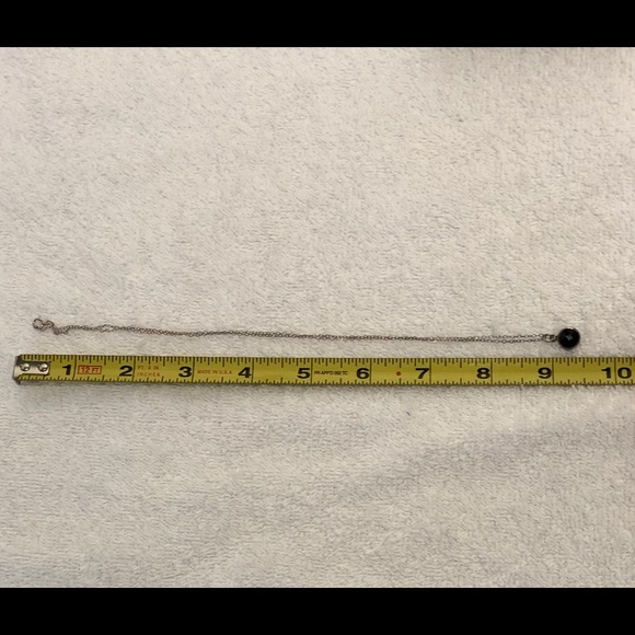 silver necklace with black s… - Picture 5 of 6